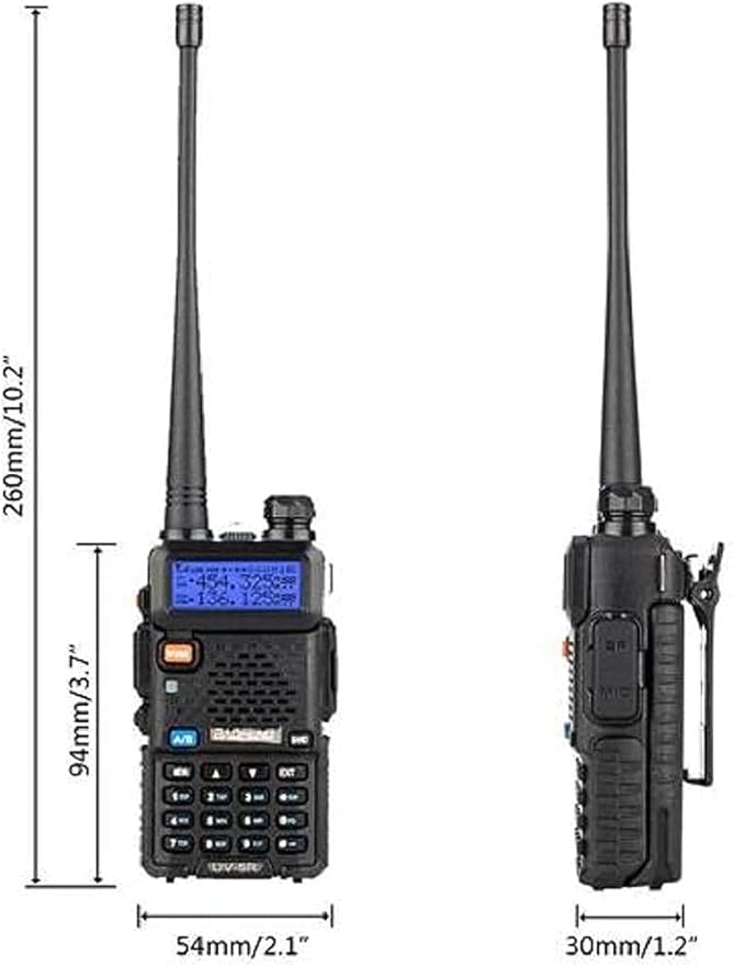 6 Pack Nicama Baofeng UV-5R Dual Band Two 144-148/420-450Mhz Walkie 1800mAh Li-ion