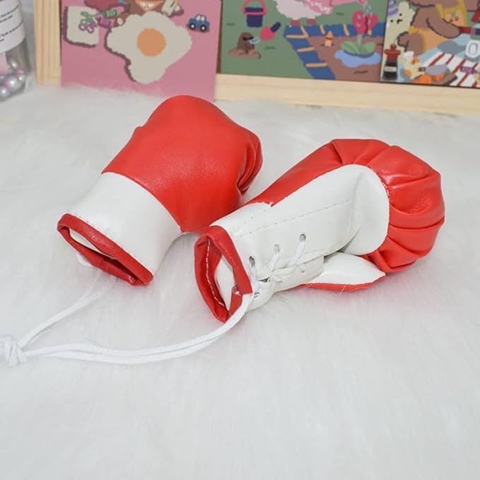 Mini Boxing Gloves - Miniature Accessories for Hanging Bag, Decorative Toys for Home, Car, Christmas Party Decor