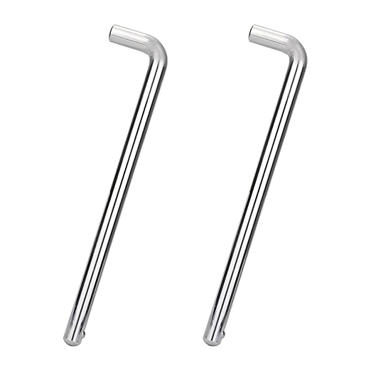 2pcs L-Type Weight Stack Pin, 3/8in Diameter 4.4in Locking Space Weight Stack Selector Pin Universal Fitness Weight Accessories Replacement Parts for Lifting Weight Drop Set Machine Home Gym (Silver)