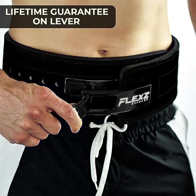 Flexz Fitness Lever Weight Lifting Belt Leather - 10MM 13MM 13MM Powerlifting