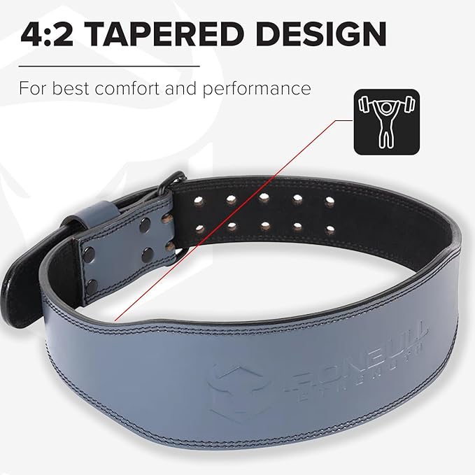 7mm Leather Weight Lifting Belt (IPF 4" to 2â€ Tapered
