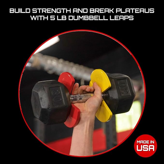 Micro Gainz Dumbbell Fractional 2.5 lb Weight Plate, Ideal for Micro Loading, (Choose Color) 4 Piece Fractional Weight Plates, Designed for Dumbbell Training, Made In USA