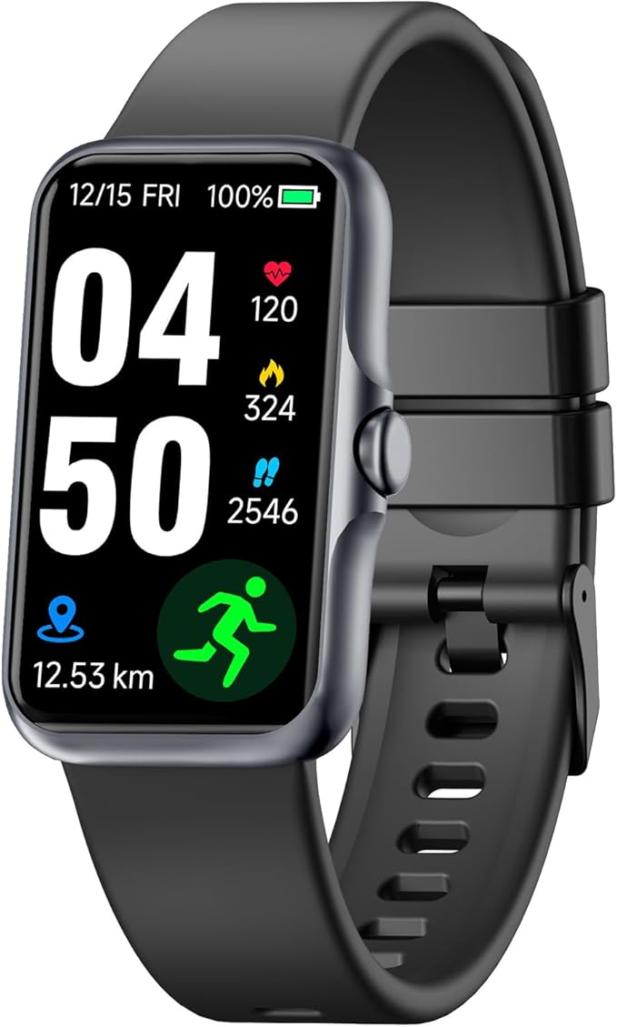 Health Fitness Tracker, Smart Watch with 24/7 Heart Rate and Blood Oxygen, Sleep Tracker with Blood Pressure Monitor, IP68 Waterproof Activity Tracker Pedometer Step Counter for Women Men