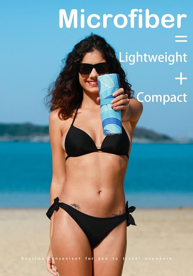 Microfiber Lightweight Beach Towel Sand Free Quick Dry
