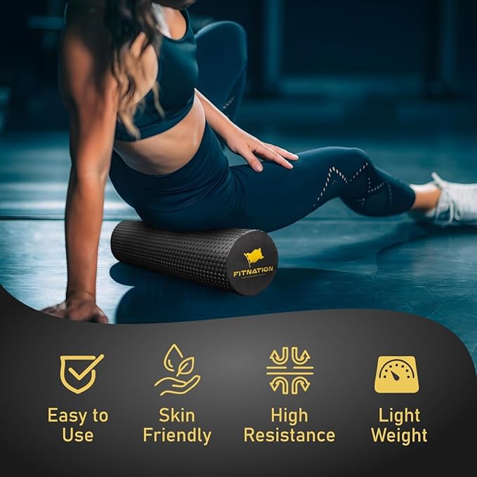 High-Density Foam Muscle Roller – Textured Foam Rollers 18-inch (Medium, 45 x 15 cm)