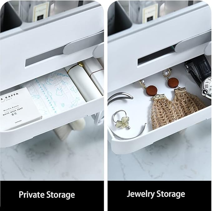 AFULILI Wall Mounted Bathroom Storage Rack 4 Hooks