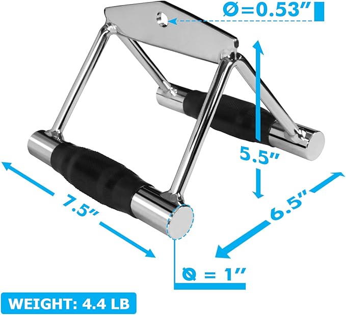 A2ZCARE LAT Pull Down Cable Machine Attachment - Cable Machine Accessories for Home Gym with Multi Option