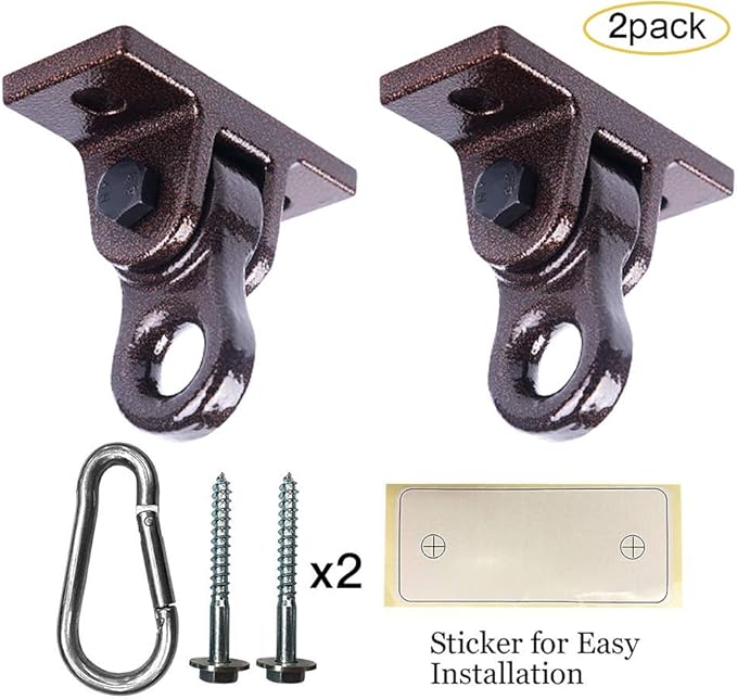 Heavy Duty Bronze Swing Hangers Screws Bolts Included 5000 lb (2 Pack)