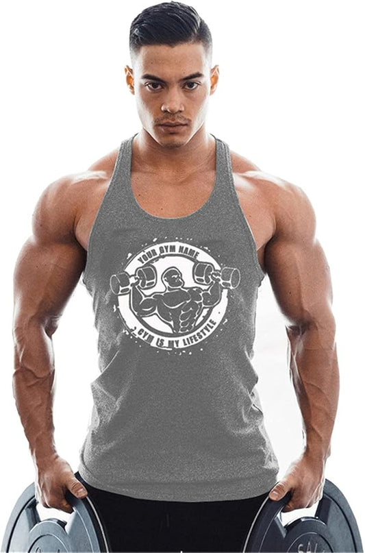 Men's Workout Sport Tank Tops Gym Vest Bodybuilding Fitness Muscle Shirts