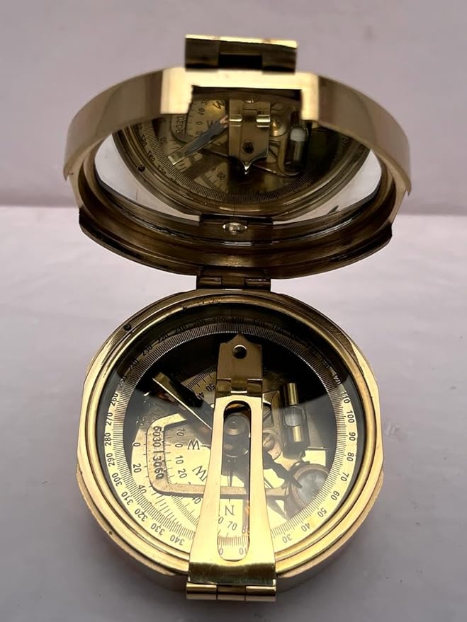 3" Brass Nautical Pocket Compass for Hiking