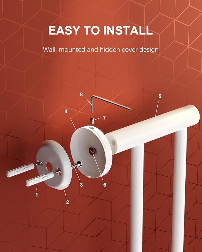 Adjustable 16 to 27.6 Inch Double Towel Bar 1" Diameter