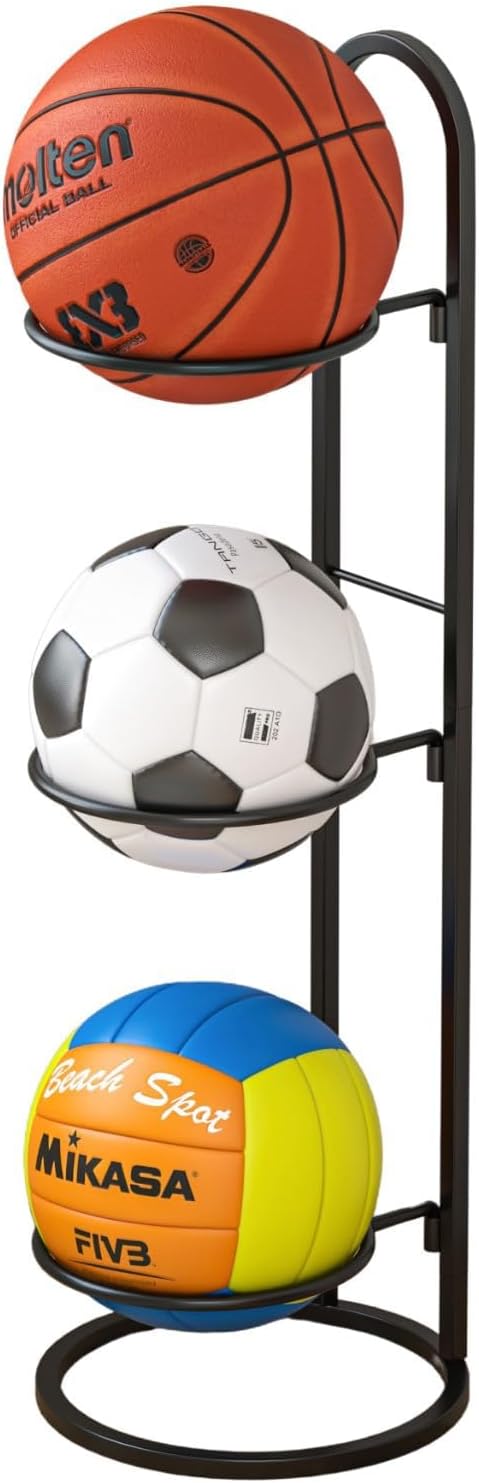 AGTEK Ball Display Rack 3 Baskets,for