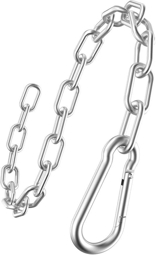 23.6" Gym Fitness Cable Extension Chain, 304 Stainless Steel Cable Machine Extension Accessory, Workout Chain for Home Gym Replacement, Weight Lifting, Triceps Exercise