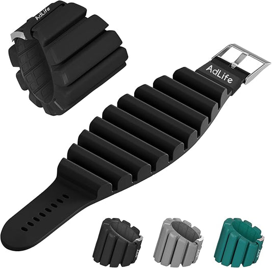 ADLIFE Adjustable Wrist Ankle Weights for Women Men Kids, 2 Lbs Wearable Arm Leg Weights Set of 2(1 Lb Each), Weighted Wristbands Exercise Weights for Walking Running Pilates Yoga Home Gym Workout