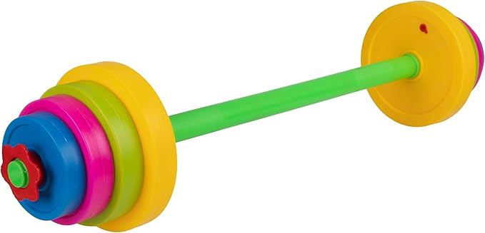 Hey! Play! Kids Weight Set - Barbell 8 Adjustable 3 and