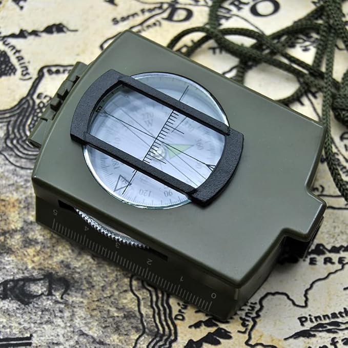 Military Lensatic Sighting Compass Waterproof and Shakeproof