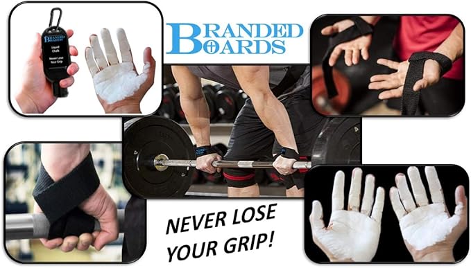 Liquid Chalk & Weightlifting Straps for Rock Climbing, Powerlifting, Cross Training, Mess Free Gym Approved, Dries Fast