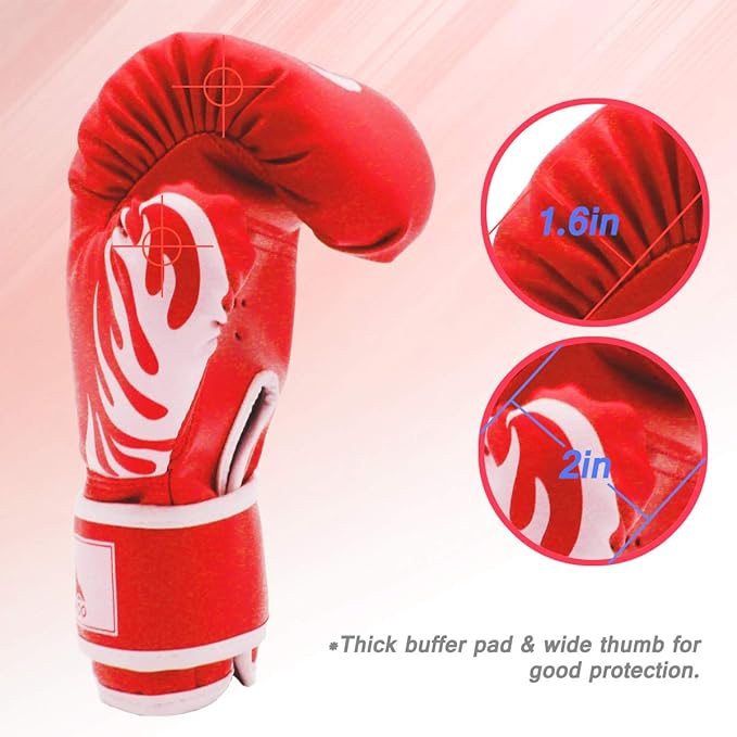 Kids Boxing Gloves 4oz 6oz 8oz Punching Gloves for Kids Youth Traning Gloves for Punching Bag Kickboxing Sparring Muay Thai MMA Fight Gloves