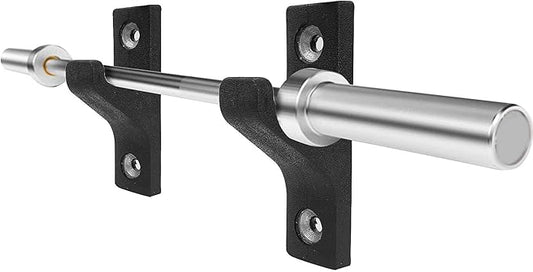 Luwint Wall Mounted Horizontal Barbell Holder, 1 Bar/2 Bars Storage Rack