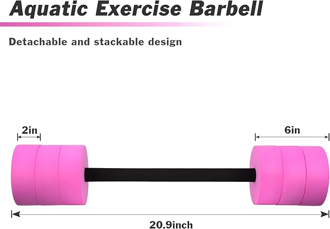 Hikeen Aquatic Exercise Dumbbells Water Dumbbell Pool Resistance Aquatic Fitness Barbells with 4 High-Density EVA Foam Pool Weights Dumbbells, for Water Aerobics Weight Loss