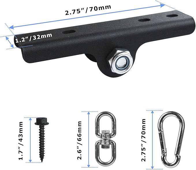 Heavy Bag Hanger - Heavy Duty Punching Bag Mount Hanger Bracket,360° Rotation Wall Ceiling Mount Wood Beam Hook for Boxing Muay Thai Training,Aerial Yoga Swing & Hammock