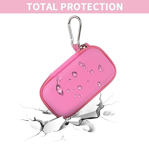 Heart Rate Monitor Case for AliveCor for KardiaMobile 1L 6L Personal EKG Monitor Storage Holder Fits for Cardiac Mobile Portable Heart Rate Monitor Bag Organizer (Pill Box Included) Pink