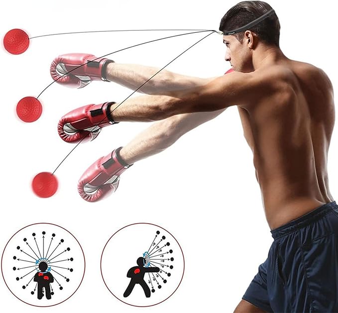High-Performance Boxing Reflex Balls - Improve Reflexes and 2 with 4 Balls