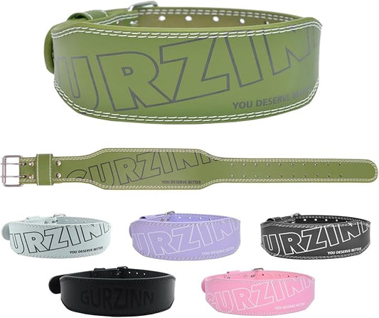 9mm Leather Fitness Weight Lifting Belt for Women&Men 4 Inches
