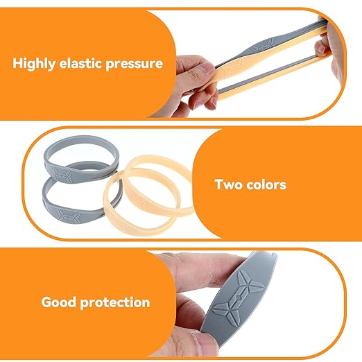 4Pcs Silicone Patella Bands for Knee Pain,Fine Knee Strap Patella Tendon Support, Elastic Patellar Knee Brace Strap Fixed Basketball Patella Band Rings for Running Soccer Hiking Jumpers