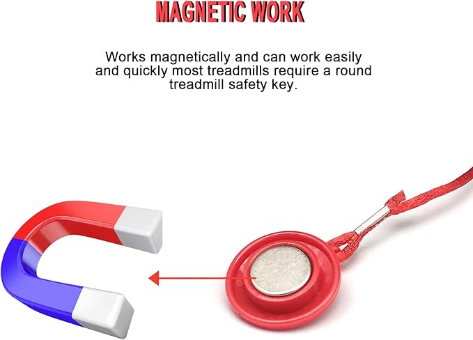 Magnetic Safety Switch Universal Treadmill Magnetic Lock Emergency Stop Treadmill Accessories Suitable for Most Treadmills