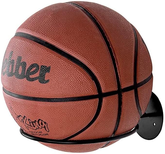 Matte Black Metal Wall-Mounted Sports Ball Display Holder Shelf（2 pcs）