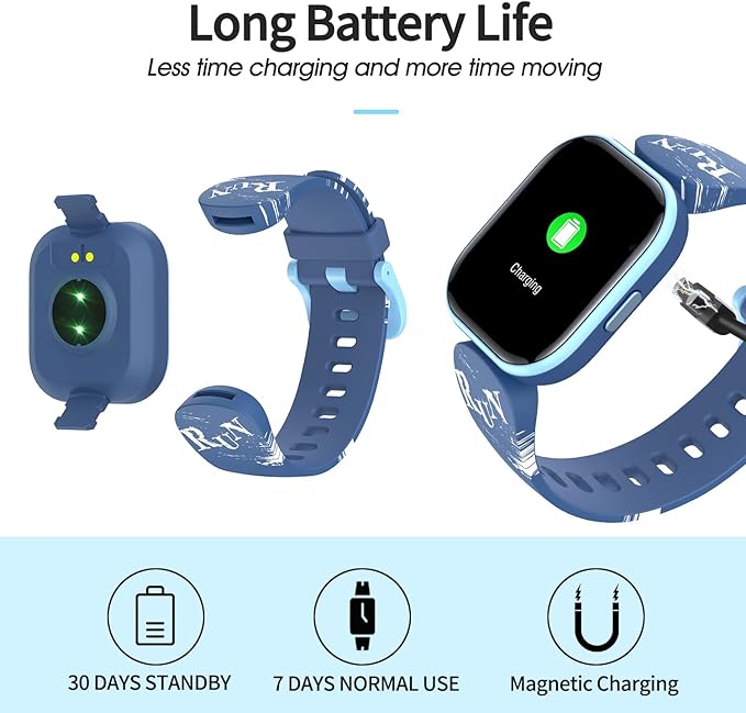 Kids Fitness Activity Tracker Watch, 1.4" DIY Watch Face IP68 Waterproof Kids Smart Watch with 19 Sport Modes, Pedometers, Sleep Tracking, Great Gift for Boys Girls Teens 6+