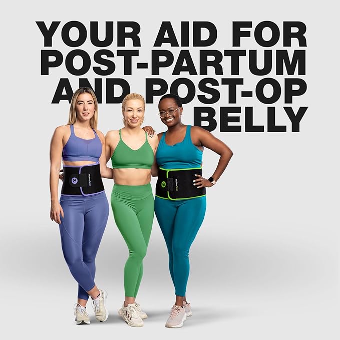 ActiveGear Premium Waist Trimmer & Trainer Belt for Men and Women - Sweat-Enhancing Slimming Wrap for Stomach, Adjustable Fit