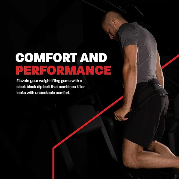 Hawk Sports Dip Belt with Chain for Bodyweight Exercises 6" Padded 36" Steel 300 lbs.