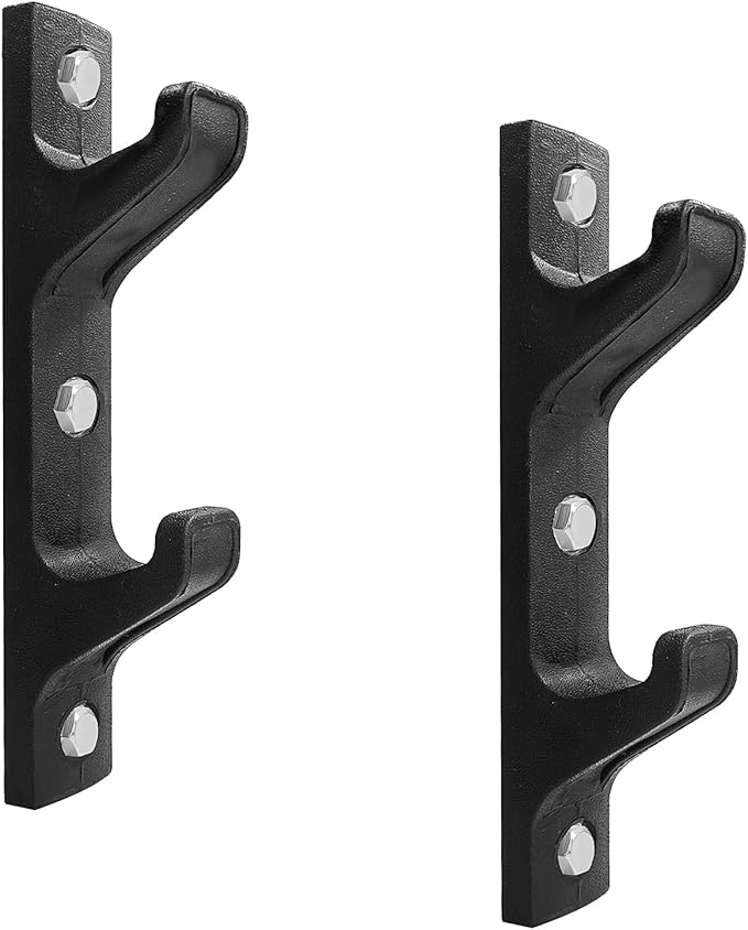 Luwint Wall Mounted Horizontal Barbell Holder, 1 Bar/2 Bars Storage Rack