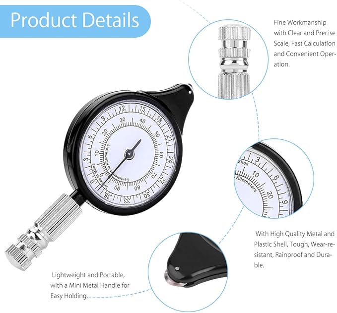 Map Measuring Gauge Meter Scale Mileage Odometer Map