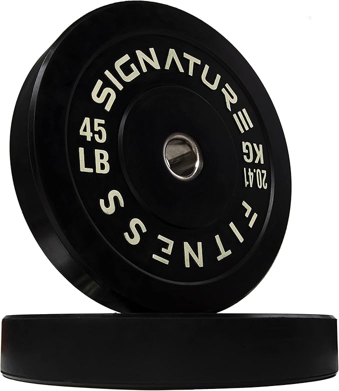 Signature Fitness 2" Olympic Bumper Plate Weight Plates 100% Virgin
