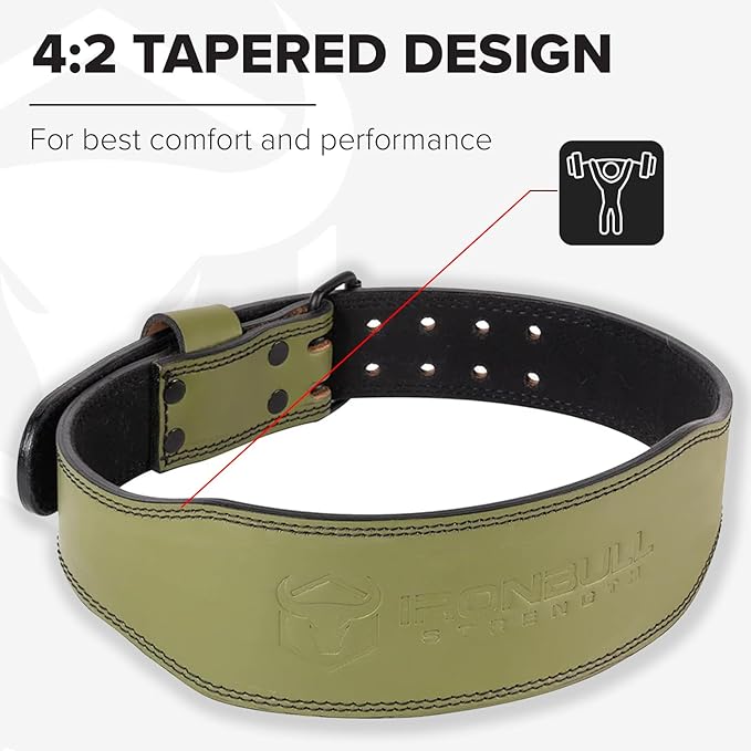 7mm Leather Weight Lifting Belt (IPF 4" to 2â€ Tapered