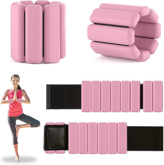 Adjustable Wrist & Ankle Weights for Women and Men 2 (1Lb (1Lb Each),