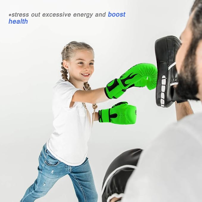 Kids Boxing Gloves 4oz 6oz 8oz Punching Gloves for Kids Youth Traning Gloves for Punching Bag Kickboxing Sparring Muay Thai MMA Fight Gloves