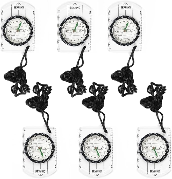 6 pcs Orienteering Compass