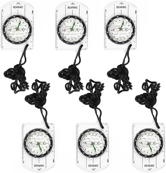 6 pcs Orienteering Compass