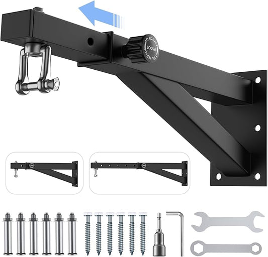 Heavy Bag Hanger - Wall Mount Punching Bag Hanger, Adjustable Heavy-Duty Boxing Bag Wall Bracket, Punching Bag Mount Stand for Home or Gym, for Kickboxing Bag, Muay Thai Bag,Etc (Supports up to 800Ib)