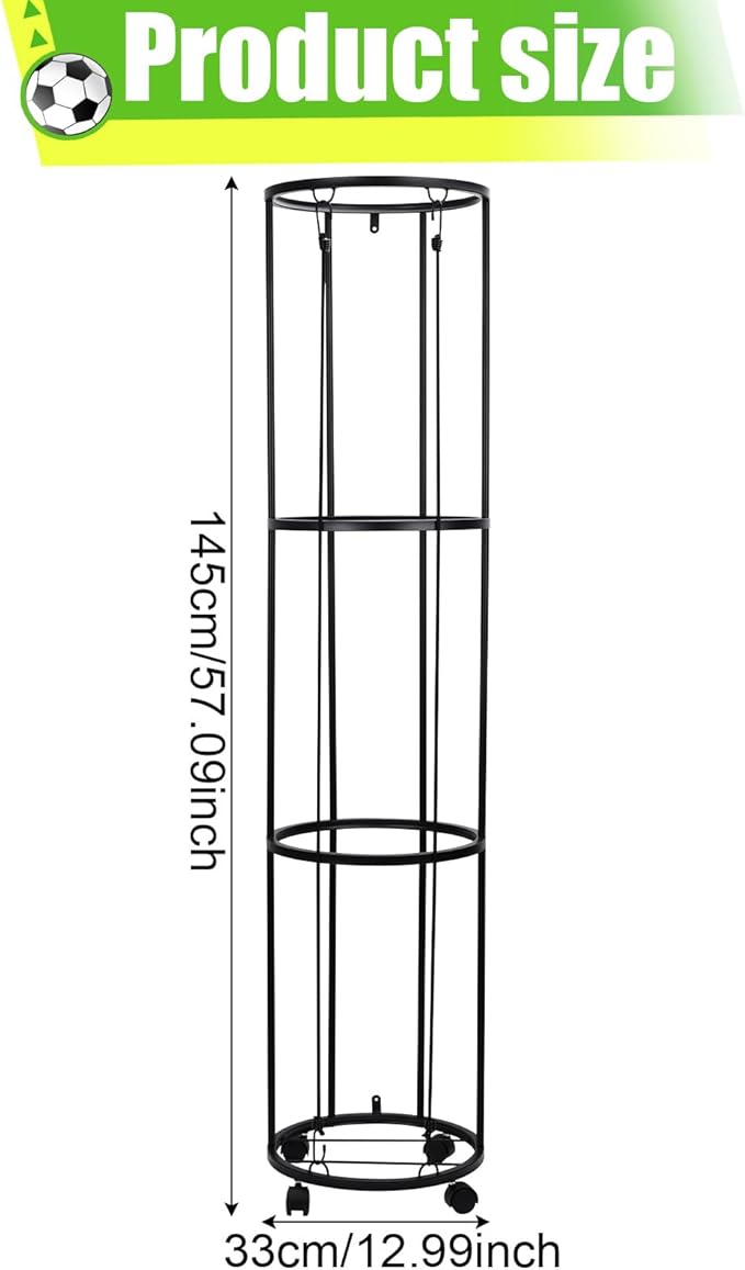 3-Layer Garage Vertical Ball Rack