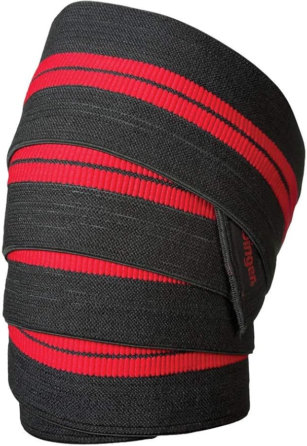 Harbinger Red Line 78-Inch Knee Wraps for Weightlifting (Pair)