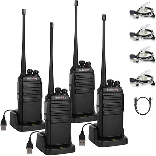 4 Pack Radioddity GA-2S Long Range Walkie Talkies