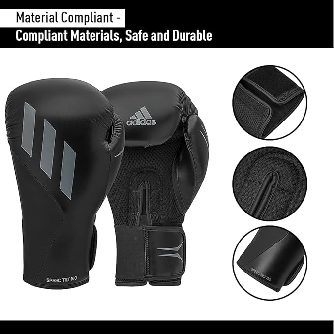 Adidas Speed TILT 150 Boxing Gloves - Training Boxing Gloves for Men & Women - Heavy Bag Gloves, Kickboxing Gloves, Punching Gloves for Fitness & MMA