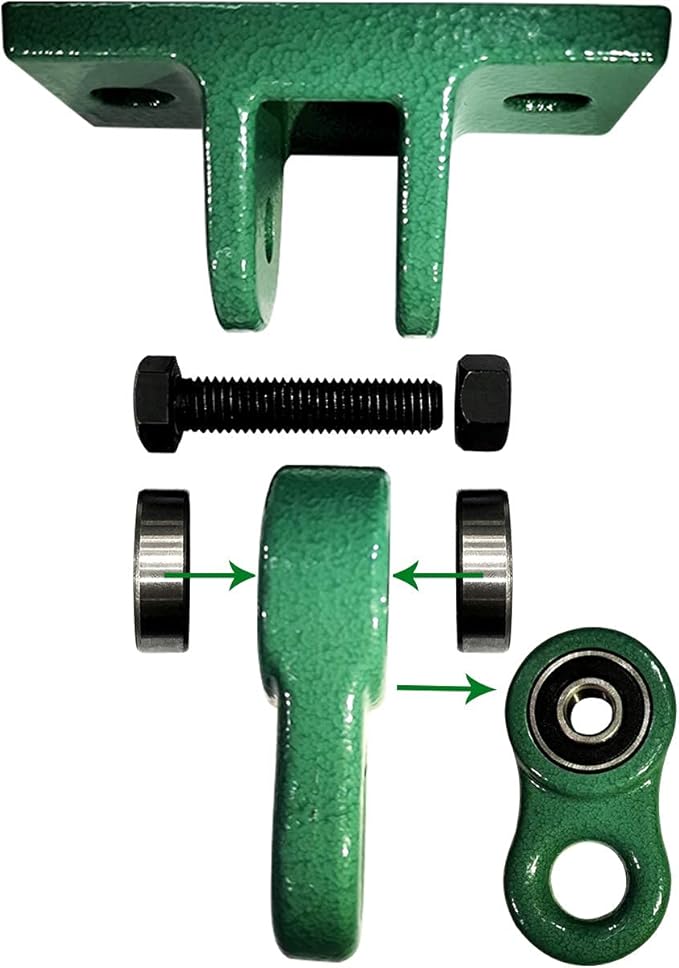 Heavy Duty Green Swing Hangers Screws Bolts Included 5000 lb 2 Pack