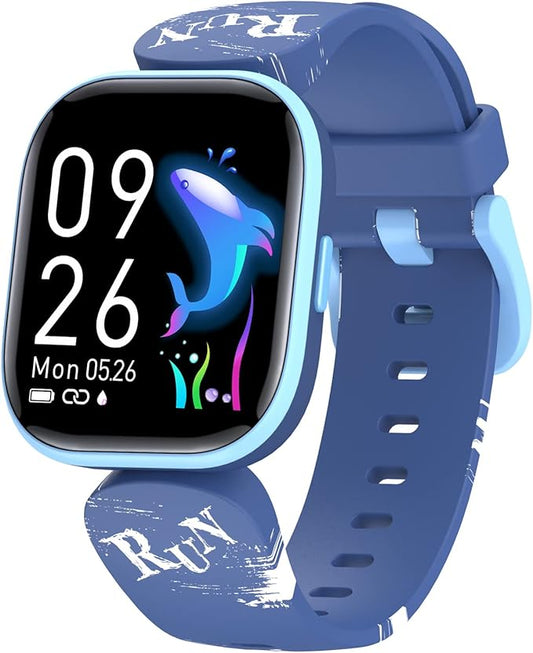 Kids Fitness Activity Tracker Watch, 1.4" DIY Watch Face IP68 Waterproof Kids Smart Watch with 19 Sport Modes, Pedometers, Sleep Tracking, Great Gift for Boys Girls Teens 6+
