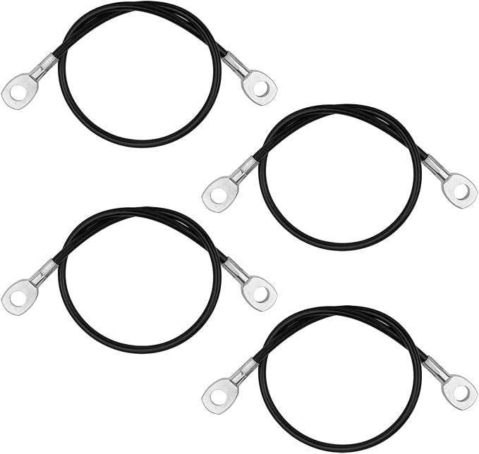 4 Pack 1'10" Fitness Replacement Gym Cable for Home Gym Pulley Equipment, Load 220 lb